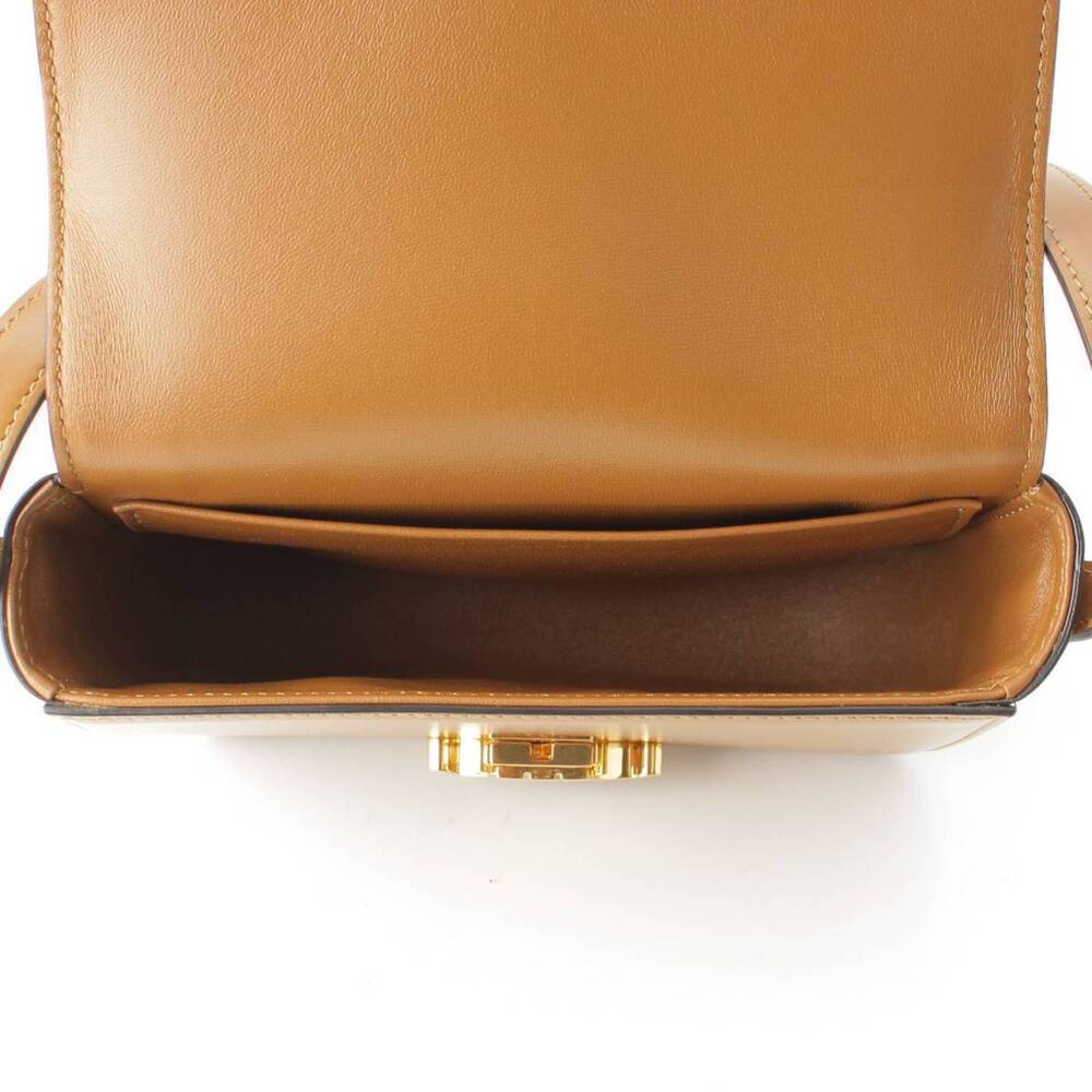 Celine Triomphe Calfskin Leather Shoulder Bag Camel Tan - Picture 6 of 8